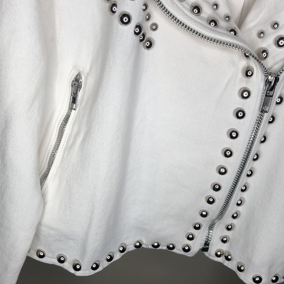 White Denim Studded jacket - Picture 12 of 15